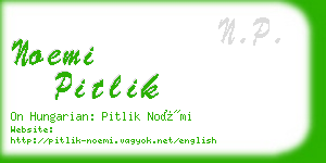 noemi pitlik business card